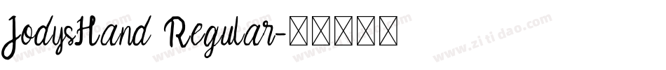 JodysHand Regular字体转换
